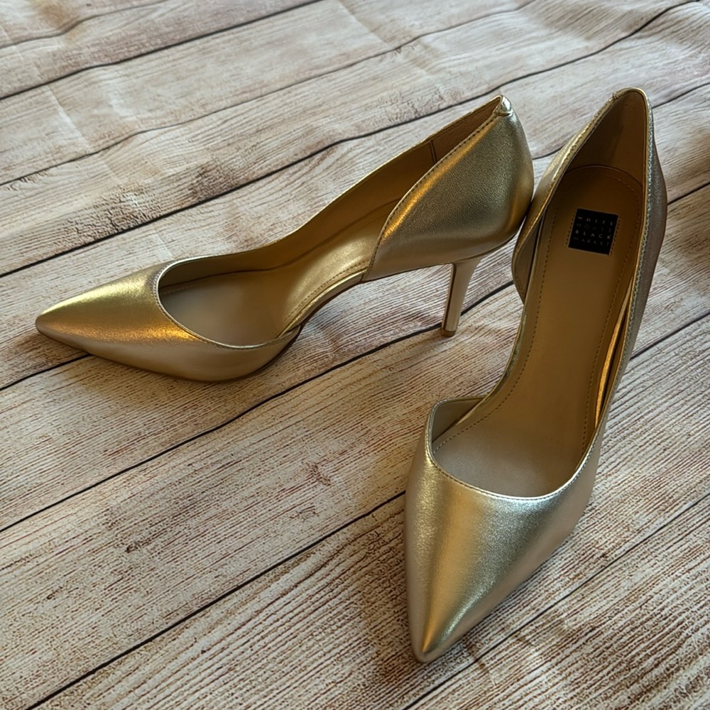 NEW - WHBM - Gold Heels